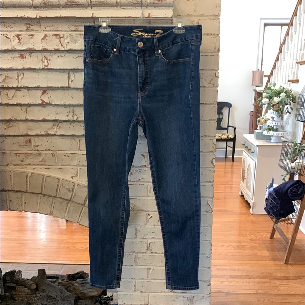 Seven7 Blue Skinny Jeans Classic Fit